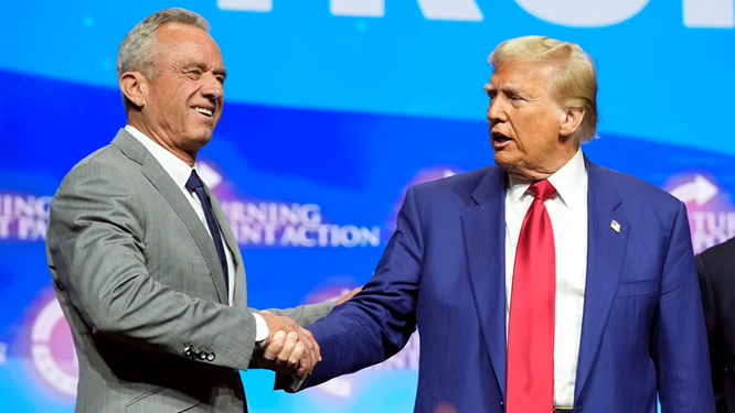 President Donald Trump with Robert F. Kennedy Jr.