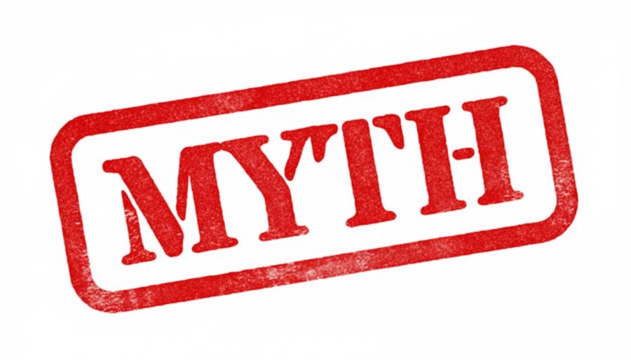 A red stamp that says "MYTH."