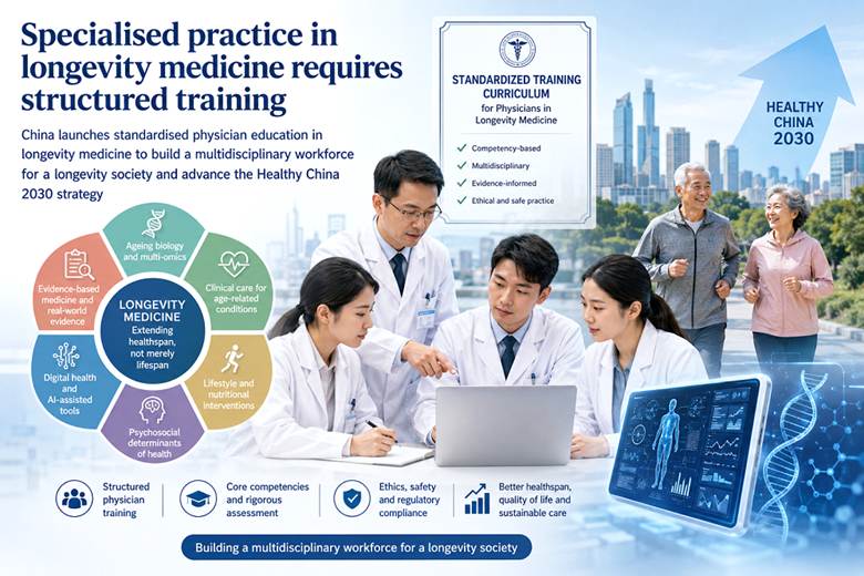 China has launched a standardized, nation-wide curriculum in longevity medicine for physicians.